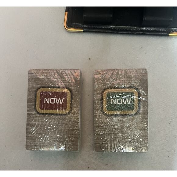 Now‎ Vintage Sealed Basic Cigarette Playing Cards 2 Decks Poker Size With Case - Picture 1 of 5